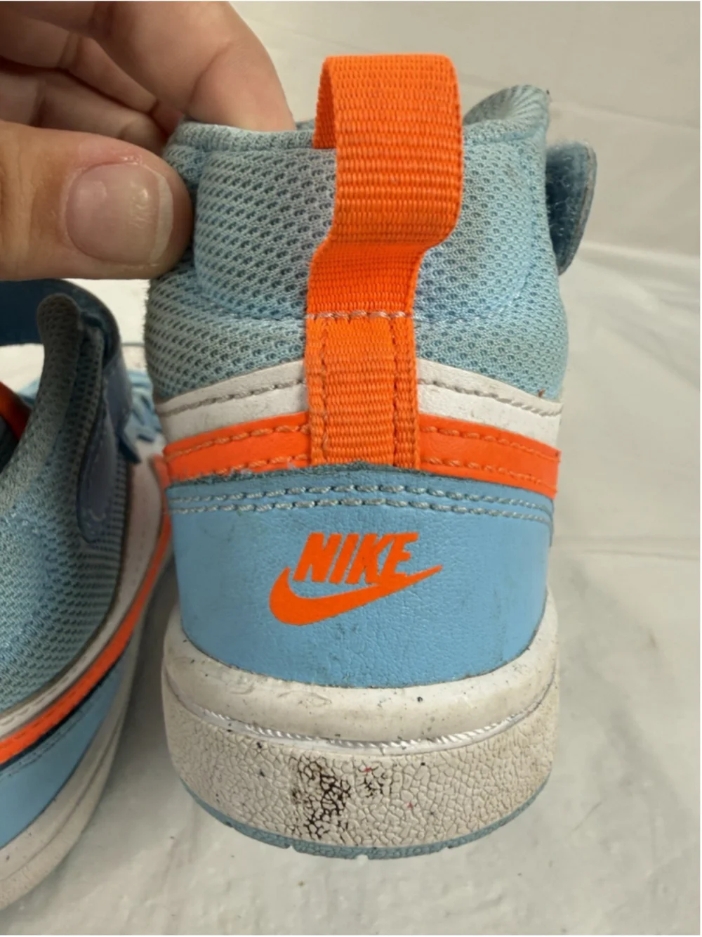 Nike Court Borough Mid 2 BG Kids 10.5C Sneakers Blue/Orange SZ 7Y NIB HF4791-407